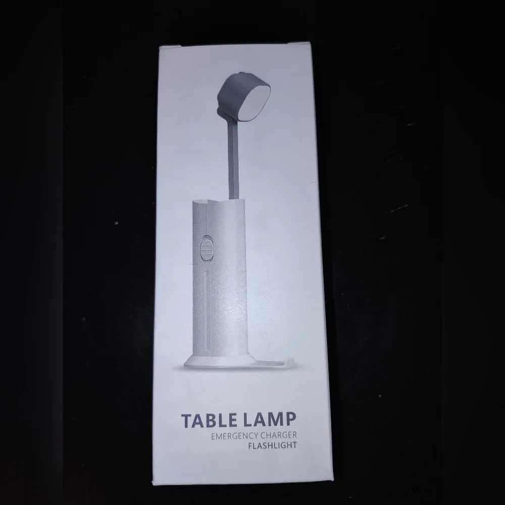 White Mini Portable Flashlight with Emergency Charger